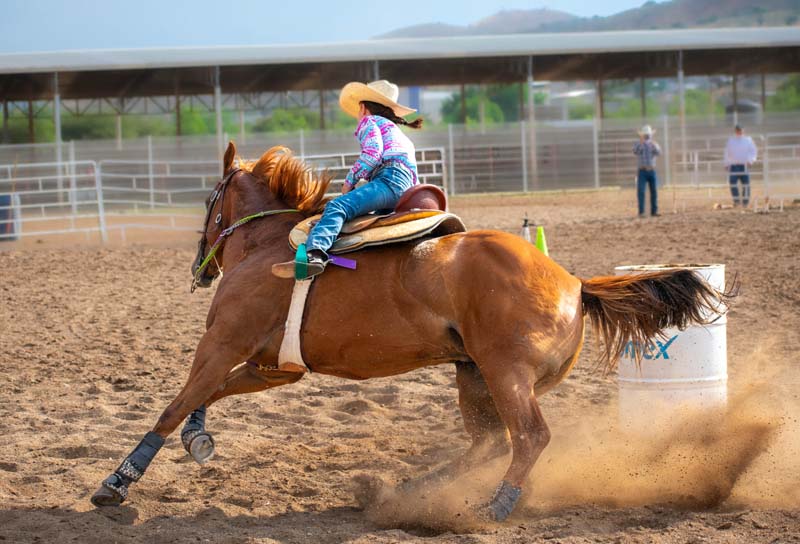 horseback riding at Brazoria County Fair & Rodeo
