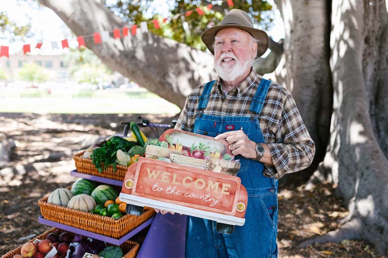 Farming selling produce at Angleton Market Days